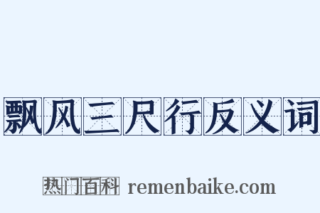 飘风三尺行反义词是什么意思的图片
